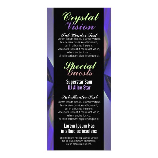 Crystal Vision Event Flyer Werbekarte (Hinten)