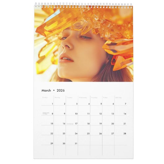 Crystal Visions – Faces Framed in Stone Kalender (Mär 2026)