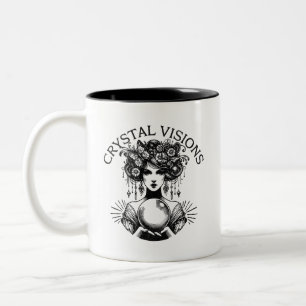 Crystal Visions Mystical Woman Vintage T-Shirt B Zweifarbige Tasse