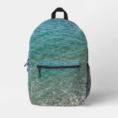 Crystal Water Beach Vibe Bedruckter Rucksack (Vorderseite)