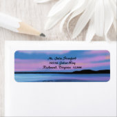 Crystal Water Sunset Rücksendeadressen-Aufkleber (Insitu)