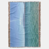 Crystal Water View Blue Sky Beach Vibe Friedlich Decke (Vorderseite Vertikal)