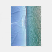 Crystal Water View Blue Sky Beach Vibe Friedlich Fleecedecke (Vorderseite)