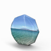 Crystal Water View Blue Sky Beach Vibe Friedlich Fotoblock (Rechts)