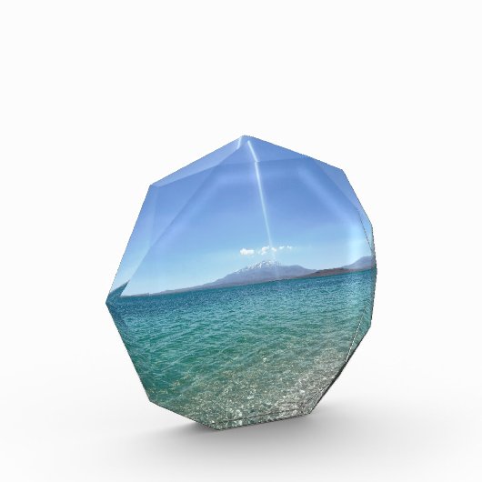 Crystal Water View Blue Sky Beach Vibe Friedlich Fotoblock (Links)