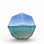 Crystal Water View Blue Sky Beach Vibe Friedlich Fotoblock (Vorderseite)