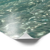 Crystal Water View Blue Sky Beach Vibe Friedlich Fotodruck (Ecke)