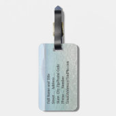 Crystal Water View Blue Sky Beach Vibe Friedlich Gepäckanhänger (Rückseite vertikal)