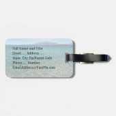 Crystal Water View Blue Sky Beach Vibe Friedlich Gepäckanhänger (Rückseite horizontal)