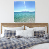 Crystal Water View Blue Sky Beach Vibe Friedlich Leinwanddruck (Insitu (Schlafzimmer))