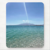 Crystal Water View Blue Sky Beach Vibe Friedlich Mousepad (Vorne)
