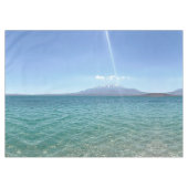 Crystal Water View Blue Sky Beach Vibe Friedlich Tischdecke (Vorderseite (Horizontal))