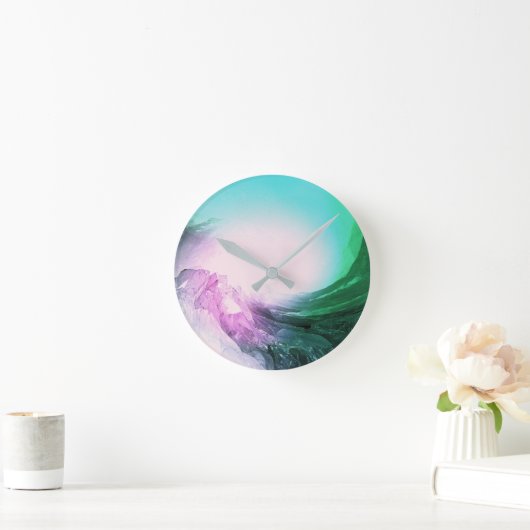 Crystal Wave Runde Wanduhr (Zuhause)