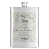 Crystal Wedding Anniversary Classic Flask Flachmann (Vorderseite)