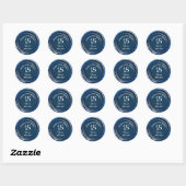 Crystal Wedding Blue Wax Siegel Sticker (Blatt)