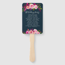 Crystal wedding HAND FANS Programmordnung Fächer