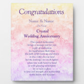 Crystal Wedding Jubiläum Fotoplatte (Vorderseite)