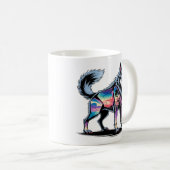 Crystal Wolf Biome - Fractured Nature T - Shirt Kaffeetasse (VorderseiteRechts)