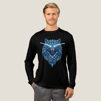 Crystal Wolf Spirit Fantasy Artwork Tri-Blend Shirt
