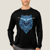 Crystal Wolf Spirit Fantasy Artwork Tri-Blend Shirt (Vorderseite)