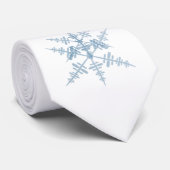 Crystal Wonderland White Dark Blue Neck Tie Krawatte (Gerollt)