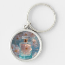 Crystal Zephyr - Airy Floral Aquamarine Keyring