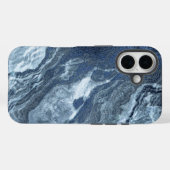 Crystalized Blue Agate | Dusty Slate Marble Stone Case-Mate iPhone Hülle (Rückseite (Horizontal))