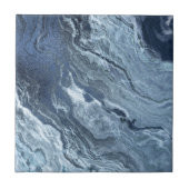 Crystalized Blue Agate | Dusty Slate Marble Stone Fliese (Vorderseite)