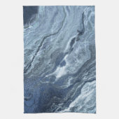 Crystalized Blue Agate | Dusty Slate Marble Stone Geschirrtuch (Vertikal)