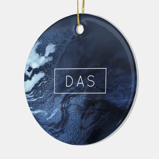 Crystalized Blue Agate | Dusty Slate Marble Stone Keramik Ornament (Links)