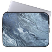 Crystalized Blue Agate | Dusty Slate Marble Stone Laptopschutzhülle (Vorderseite)