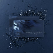 Crystalized Blue Agate | Dusty Slate Marble Stone Visitenkarte