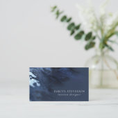 Crystalized Blue Agate | Dusty Slate Marble Stone Visitenkarte (Stehend Vorderseite)