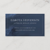 Crystalized Blue Agate | Dusty Slate Marble Stone Visitenkarte (Rückseite)