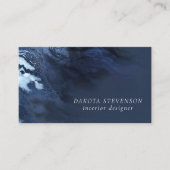 Crystalized Blue Agate | Dusty Slate Marble Stone Visitenkarte (Vorderseite)