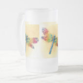 Crystalized Dragonfly (gelb) Mattglas Bierglas (Vorderseite Links)