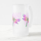 Crystalized Dragonfly (pink) Mattglas Bierglas (VorderseiteRechts)