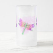 Crystalized Dragonfly (pink) Mattglas Bierglas (Mittel)