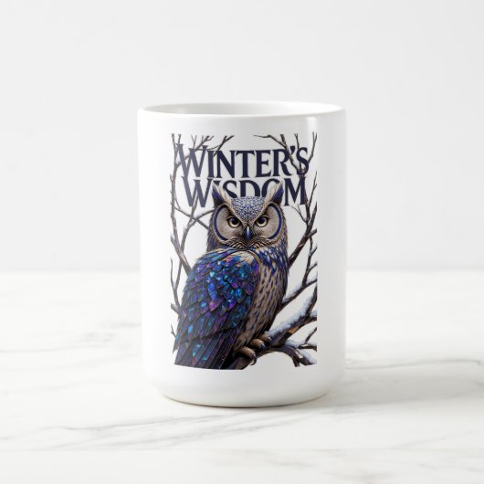 Crystalized Forest Owl T-Shirt, Premium Kaffeetasse (Mittel)