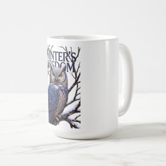 Crystalized Forest Owl T-Shirt, Premium Kaffeetasse (VorderseiteRechts)
