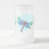 Crystalized Libelle (blau) Mattglas Bierglas (Mittel)