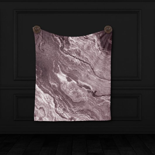 Crystalized Mauve Agate | Dusty Rose Rosa Marmor Fleecedecke
