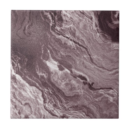 Crystalized Mauve Agate | Dusty Rose Rosa Marmor Fliese (Vorderseite)