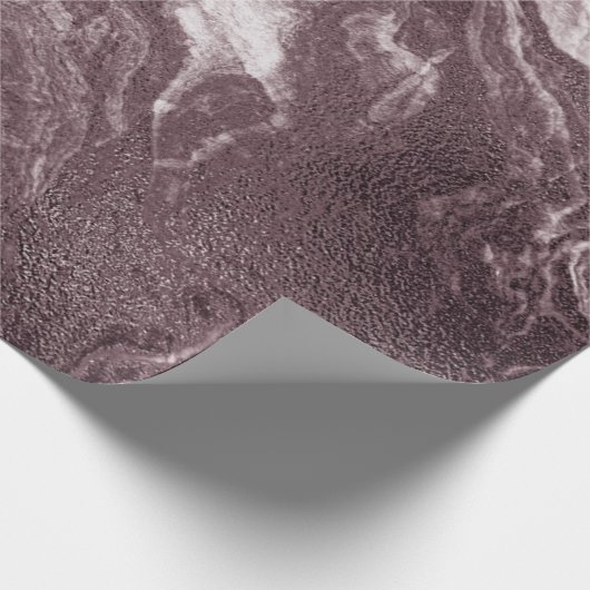 Crystalized Mauve Agate | Dusty Rose Rosa Marmor Geschenkpapier (Ecke)