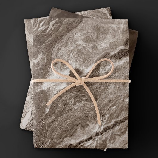 Crystalized Mauve Agate | Dusty Rose Rosa Marmor Geschenkpapier Set