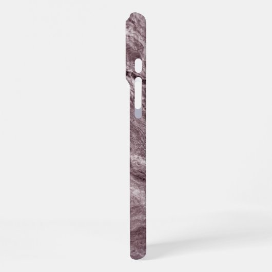 Crystalized Mauve Agate | Dusty Rose Rosa Marmor iPhone Hülle (Linke Seite)