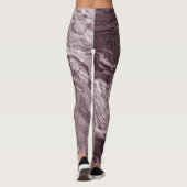 Crystalized Mauve Agate | Dusty Rose Rosa Marmor Leggings (Rückseite)