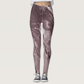 Crystalized Mauve Agate | Dusty Rose Rosa Marmor Leggings (Vorderseite)