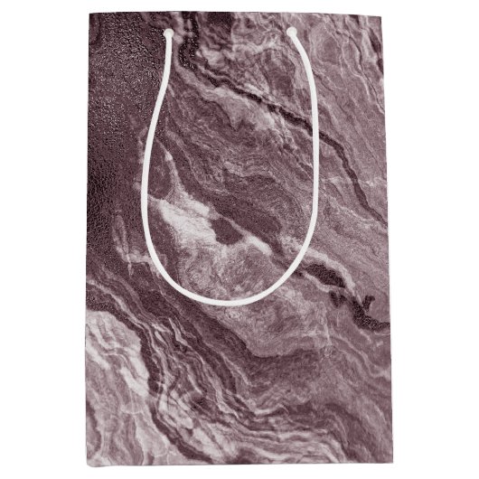 Crystalized Mauve Agate | Dusty Rose Rosa Marmor Mittlere Geschenktüte (Vorderseite)