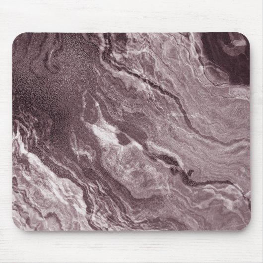 Crystalized Mauve Agate | Dusty Rose Rosa Marmor Mousepad (Vorne)